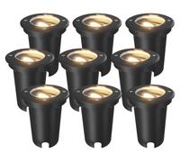 Ledvion Lot de 9 Spot LED Encastrable Exterieur IP67 10W GU10 dimmable rond