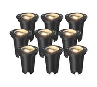 Ledvion Lot de 9 Spot LED Encastrable Exterieur IP67 10W GU10 dimmable rond