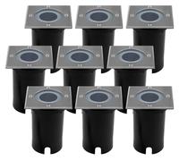 Ledvion Lot de 9 Spot LED Encastrable Exterieur IP67 3W 230V GU10 carré