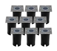 Ledvion Lot de 9 Spot LED Encastrable IP67 3W 230V GU10 carré