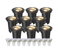 Ledvion Lot de 9 Spot LED Encastrable IP67 3W 230V 345Lm 2700K GU10 blanc