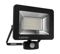 Ledvion Projecteur LED avec detecteur 50W IP44 6500K | S allume automatiquement au mouvement pour allee jardin facade et garage
