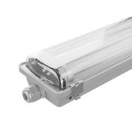 Ledvion - Reglette LED intégrée, 60cm, IP65, 9W, 100 lm/W, Blanc neutre, 4000K, pour 2 tubes LED, éclairage de garage, entrepôt, d'atelier, lampe de cave
