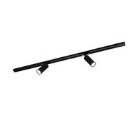 Ledvion systeme rail LED 1m monophase Noir 2 spots blanc chaud