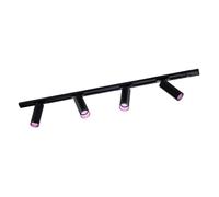 Ledvion systeme rail LED 1m monophase Noir 4 spots RGB