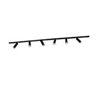 Ledvion systeme rail LED 2m monophase Noir 6 spots blanc chaud