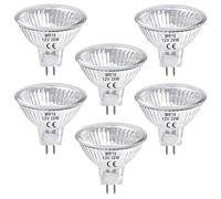 LedWekei Ampoules halogènes Gu5.3, ampoule halogène MR16 12 V 20 W, ampoules blanc chaud 2700 K à intensité variable (paquet de 6)