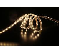 LEDZEIT - Profi Serie - Bande lumineuse LED 20m avec alimentation, extérieur et intérieur, blanc chaud 3000K, 230V, étanche IP65, pour installation, façades, bâtiments, éclairage de magasin