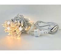 LEDZEIT - Profi Serie - Guirlande lumineuse LED de base avec câble d'alimentation, 10 m, 90 LED blanc chaud + 10 LED blanc froid clignotantes, Fairy Light, Connectable, Décoration, Noël, fête