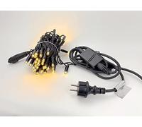 LEDZEIT-Profi Serie- Guirlande Lumineuse LED de Base avec Câble d'alimentation, 6m, 60 LED Blanc Chaud, Lumière Constant, Raccordable, étanche IP67, Extra Robuste, Extérieur, Intérieur