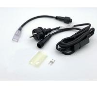 LEDZEIT - Profi Serie - Kit d'accessoires, UNIQUEMENT pour ruban lumineux néon flexible de Profi Serie, avec câble d'alimentation, câble d'entrée, connecteur, 1,7 m noir