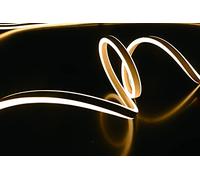 LEDZEIT - Profi Serie - Ruban lumineux néon flexible à LED 5 m, extérieur et intérieur, blanc chaud, 230V, 120LED/M, étanche IP65, dimmable, ajustable, jardin, décoration, DIY, Bande Tube LED