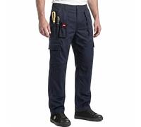 Lee Cooper Pantalon Travail Homme Cargo avec Poches Genou 320 GSM - Workwear Résistant Multi Poches, Pantalon Sécurité Entretien Facile pour Chantier (Noir, 38W/31L)