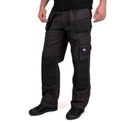 Lee Cooper Workwear LCPNT216 Hommes Multi Poches avec Poches Genouillères Étui Fixe Travail Pantalon Cargo, Gris Noir, 42W / 31L