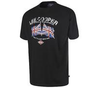 Lee Cooper Workwear T-shirt de travail imprimé pour hommes à col rond T-shirt de travail à manches courtes, Noir, M