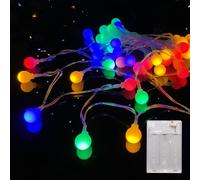 LEECOCO Guirlande lumineuse sphérique pour intérieur - 3 m - 30 LED - Fonctionne avec piles AA - Idéale pour chambre d'enfant, Noël, fête, jardin et balcon - 3 m - 30 LED multicolores