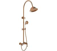 Leeds colonne de douche mécanique rétro cuivre brossé Essebagno