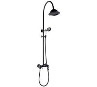 Leeds colonne de douche mécanique rétro noire Essebagno