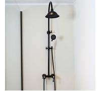 Leeds colonne de douche mécanique rétro noire Essebagno