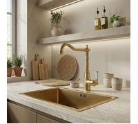 Leeds Mitigeur de cuisine - Or brossé - Essebagno