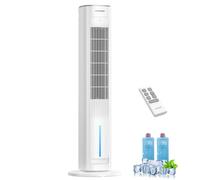 LEENON 3en1 Rafraichisseur d'Air Silencieux, 38" Colonne Ventilateur avec Télécommande & Réservoir 3L, 3 Vitesses/Modes, Minuterie 12H, Oscillation, Ventilateur Eau Froide Maison