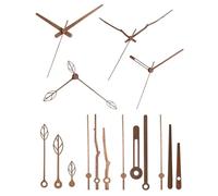 LEEQ Kit de 4 Aiguilles d'Horloge - Aiguilles d'Horloge en Bois de Noyer Accessoires d'Horloge pour Remplacement de Réparation d'Horloge, Forme de Feuille, Convient pour 12 Pouces Horloge