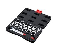 LeeQinersw 13 Pièces liquet Clé Mixte ouille Clé Plate en Acier à Têtes Échangeables avec Coffret Adaptée aux Chantiers Légers Réparation Maison Entretien