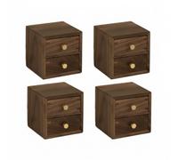LeeQinersw 4 Pièces Mini Commode Bureau Pratique | Design Compact peu Encombrant, épuré, Boîte Rangement Tiroirs, pr Chambre