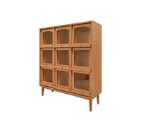 LeeQinersw Armoire Miniature Panneaux Détails Exquis Armoire Ppée Élégant Meuble Ppée pr Vitrine, Bois Cerisier