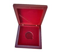 LeeQinersw Boîte de Collection pour Pièces de Monnaie, Organiseur de Badges en Argent, Coffret de Présentation de Médailles, Boîte en Bois pour Présentoir à