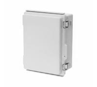 LeeQinersw Boîte de Jonction Étanche Coffret Électrique Enclosure Armoire Boîtier avec Joint IP66 IP68 et Couvercle à Verrouillage à Clip Transparent Matériaux, Gris, 210x160x130mm
