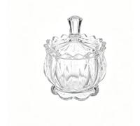 LeeQinersw Boîte de Rangement Bijoux Coffret à Snacks Récipient en Verre Transparent avec Couvercle Ajusté Adapté à Décoration Accueil Présentation, RCTG1005 Petit Bol À Fruits