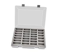 LeeQinersw Boîte de Rangement Modèles Voitures Organisateur Jouets Conteneur Collectible Portable Capacité 27 Compartiments Matériau PETG Mousse Convient Collect, Gris