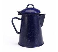 LeeQinersw Bouilloire Émail Extérieure Bouilloire Thé Cafetière Pichet Design Rétro de Camp Bec Courbé pour Versement Fluide Poignée Stable Fait Main pour, Array, Bleu Ciel Étoilé, 1.2L