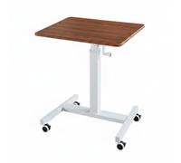 LeeQinersw Bureau à Hauteur Réglable Table Informatique Chariot Mobile Plateau Ordinateur avec Roulettes Cadre Métal Finition Résistante Plateau60cmx52cmx52cm, color to 1, style to 1