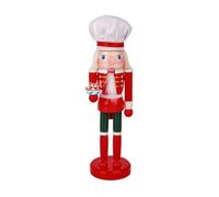 LeeQinersw Casse-Noix Chef 25 Cm ison Statute en Bois Base D'exposition Résistant Personnage Décoratif Peint à la Main pr Étagère, Style A