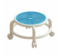 LeeQinersw Children Rotating Seat Tabouret Enfant Pivotant Tabouret Roulant Siège Rotatif Chaise Basse en Plastique Mobilité Fluide sur roulettes et Assise, Bleu Ciel