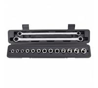 LeeQinersw liquet Coffret ouille Set Outils Réparation Mécanique Étui Compact en Acier Fonction Pratique Adaptée au Garage Atelier Maintenance liquet À Tête Fixe À 15 Pièces