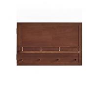 LeeQinersw Crochet Mural Bois Armoire Compteur Électrique avec Porte Pivotante Étagère pour Décorations et Patères Inférieures en et Métal Adapté au Rangement, Noyer, Horizontal