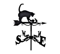 LeeQinersw de Toit Classique en Fer Peinte en Noir Silhouette Animal Décorative avec Support Montage Inclus Instrument Directionnel du Vent Esthétique