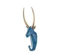 LeeQinersw Décoratif Tête D'animal, Bleu | Capacité capacité 3 à 5 Kg, Patère Tête D'antilope, Installation sans Perçage, Murale Géométrique Factée