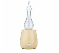 LeeQinersw Diffuseur d'Arômes Diffuseur d'Huiles Essentielles Nébuliseur Vaporisateur en Bois Massif et Verre Nébulisation à Froid sans eau Parfum Concentré, Grain De Bois Clair