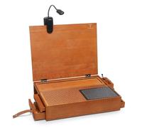LeeQinersw Établi d'Assemblage Portable Bureau d'Atelier Maquette Table de Travail Bois Pliable avec Plateau Avant Tapis Intégré et Rangement Adapté à la Maquette Bricolage à la Maison