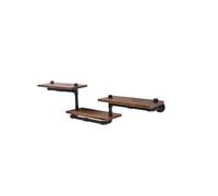 LeeQinersw Étagère Murale 3 Niveaux Rustique Étagère Murale Industrielle, pr lon, Bureau, Style G