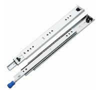 LeeQinersw Glissières de Tiroir pour Meubles Rails Métalliques Solides Mécanisme à Billes Trois Sections Support de Élevé Système Antibasculement Convient pour, 70CM, Avec Serrure
