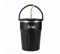 LeeQinersw Gourde Isotherme INOX 4l Bouteille Thermique Récipient à Boisson Carafe Grande Capacité avec Large Goulot Remplissage Facile Poignée Arquée Robuste, Noir, 4000ml