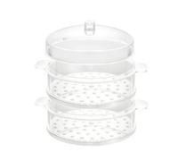 LeeQinersw Iert Vapeur En Plastique Traparent Multifonction Panier Vapeur Cvercle r pr Cuisine Quotidienne, 2 Couches