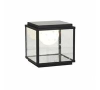 LeeQinersw Lampe Solaire de Pilier Lampe de Colonne Lampe de Portail Éclairage de Clôture Lanterne de Poteau Cadre en Aluminium et Verre Trempé Ip65 en Étoile, 25 Cm
