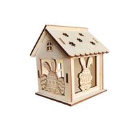 LeeQinersw Maison Suspendue En Bois - Projet de Printemps - Maison de Lapin 3D à Peindre Soi-même - Bricolage avec Des Matériaux Solides - Activité Familiale, Style E