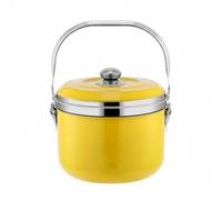 LeeQinersw Marmite Thermique Casserole Cocotte Faitout en Acier Inoxydable 304 avec Couvercles Étanches pour Conserver la Chaleur et Servir à Bonne Température, Jaune, Jaune Vif, 9L